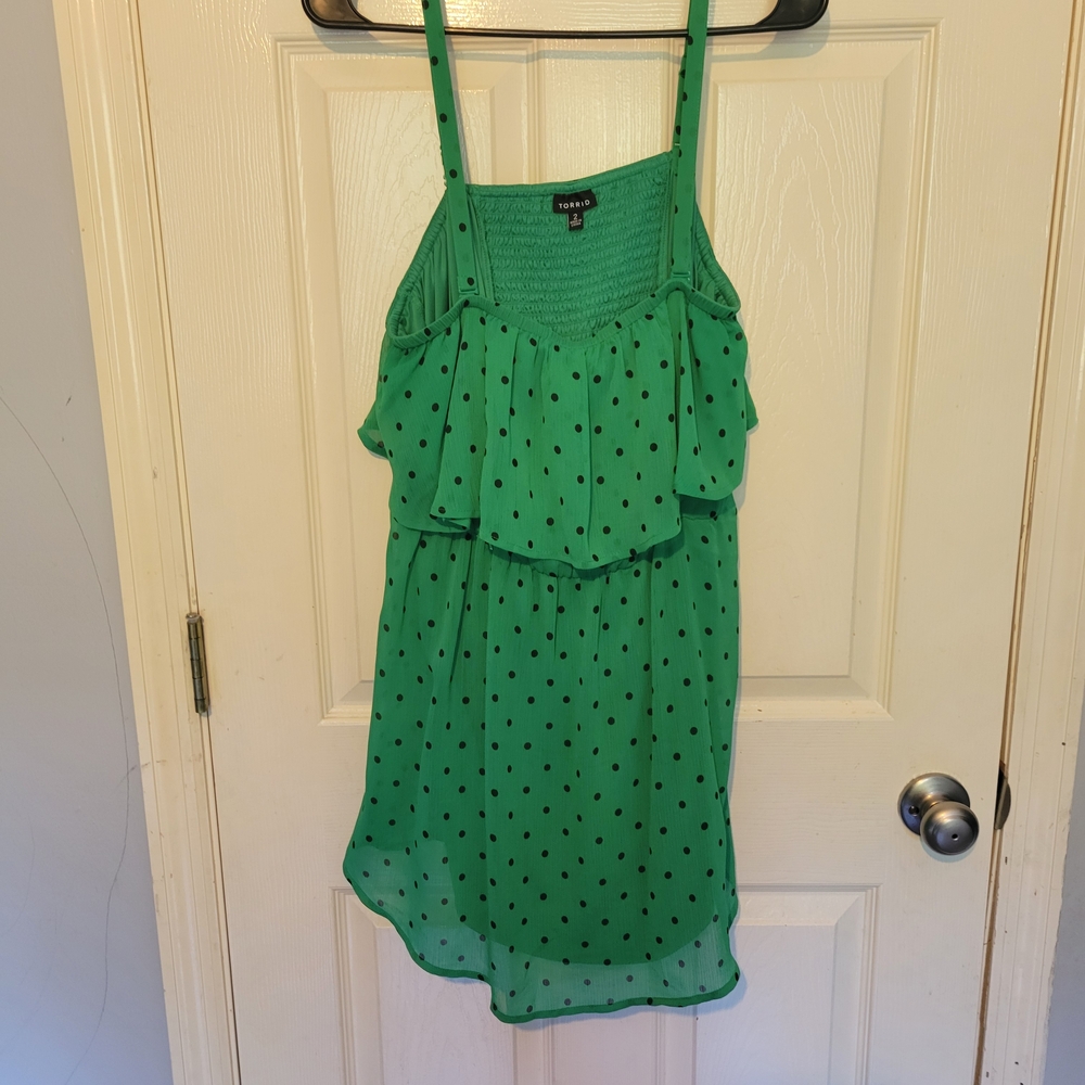 Torrid Green Smocked Top
